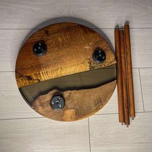 Mesa de centro de resina y madera hecha a mano, mesa de resina epoxi estilo río, muebles de lujo modernos para sala de estar a precio de mayorista. - Product Image 4