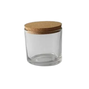 Vente en gros de pots à bougies coniques en verre transparent résistant à la chaleur avec couvercle |   Vase à bougie vide de luxe pour la fabrication de bougies DIY et la décoration intérieure - Product Image 1