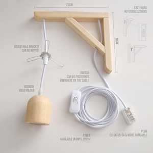 Handwoven Bamboo <b>Wall</b> <b>Sconce</b> Plug In Pendant <b>Light</b> Aspen Bracket Natural Woven <b>Wall</b> Lamp Boho Rustic Home Decor Supplier - Product Image 3