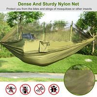 Hamac portable en nylon pour 2 personnes avec moustiquaire, capacité de charge de 600 lb, pour la randonnée en plein air, le camping, avec sangles et crochets