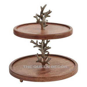 Support à gâteau rond finition brillante, vaisselle de cuisine d'hôtel, utilisation pour les fêtes, dernier design, accessoire à gâteau en acier inoxydable - Product Image 4
