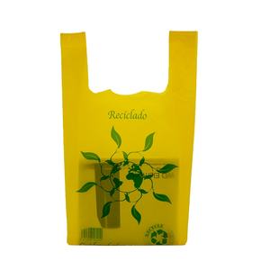 ODM personalizado impreso ecológico Biodegradable 100% reciclable Gusset camiseta PE bolsa para supermercado embalaje logotipo personalizado - Product Image 1