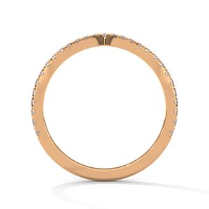 Stylish Rose Gold Emerald Cut Lab Created Diamond Ring Elegant Gift for <b>Wife</b> and Bride - Product Image 3