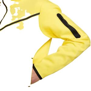 Survêtements deux pièces unisexe en coton délavé avec logo personnalisé, comprenant un pantalon de jogging évasé et un sweat à capuche court, couleur unie, pour hommes et femmes - Product Image 2