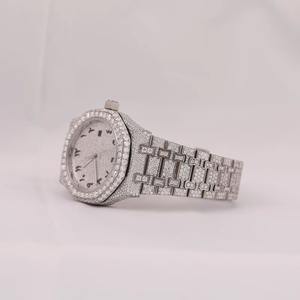 Reloj de Diamantes VVS Moissanite, Reloj de Pulsera Automático de Acero Inoxidable con Estilo Elegante y Moderno - Product Image 4