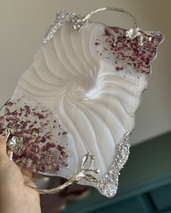 Plateau décoratif en résine pour servir thé, café et en-cas à un prix abordable - Plateau de service en résine de qualité supérieure - Product Image 1