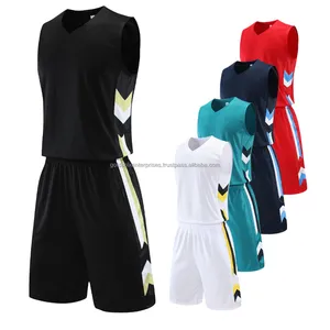 Ensembles d'uniformes de shorts en maille à sublimation personnalisée Vêtements Chine Design Uniforme de basket-ball photo Maillot pour hommes personnalisé