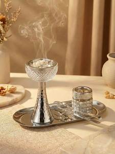 Quemador de Incienso de Metal Dorado con Mango de Madera, Ecológico, Duradero, Diseño Moderno y Antiguo para Bodas, Navidad, Difusor - Product Image 4