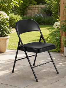 Chaise de restaurant moderne pliable et légère en métal avec siège en cuir PU Lumetal S6605 pour la restauration, l'hôtellerie, l'éducation et l'usage commercial - Product Image 5