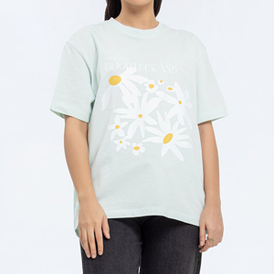 T-shirts personnalisés pour femmes, imprimés sur mesure, en coton, col rond, manches courtes, très respirants, coupe classique, style décontracté, doux, teinture unie - Product Image 1