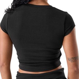 Camiseta Deportiva Corta sin Costuras para Mujer, Ideal para Gimnasio, Fitness, Yoga, Entrenamiento, Manga Corta, Ropa Deportiva de Secado Rápido - Product Image 4