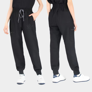 Unisex Lightweight Denim Woven Two-Piece Spandex/Polyester Nurse Uniform Summer Short Sleeve Needle Detection Hospital <b>Scrub</b> <b>Set</b> - Product Image 6