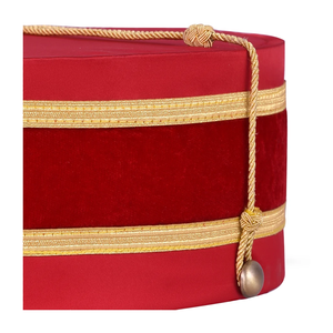 Casquette de Régalia Maçonnique en Gros, Modèle Ancien Prêtre Supérieur du Chapitre Royal Arch, avec Emblème Rouge et Tresse Dorée - Product Image 6