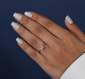 Anillo de Diamante Princesa Cultivado en Laboratorio de 1.17CT, Oro Rosa de 14K, VVS2, Certificado IGI, Anillo de Compromiso Personalizado al por Mayor - Product Image 4