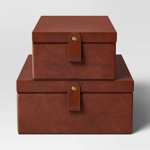 Handcrafted Leather <b>Storage</b> <b>Box</b> with Magnetic Closure for Watches Jewelry and Valuable Accessories <b>Storage</b> - Product Image 6