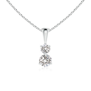 Joyería Vaayu, Clásico Colgante de Diamantes en Oro Amarillo, Corte Redondo, Joyería de Compromiso Solitario para Mujer, Oro 10K 14K 18K, Plata 925 935 - Product Image 3