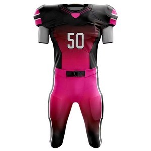 Professional Unisex Sports Uniforms Custom High Quality 100% Polyester Breathable Quick Dry Plus Size American Football Jersey - Product Image 2
