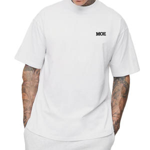 Camiseta de Algodón Oversize para Hombre, Lisa, Estilo Urbano, Manga Corta, Corte Holgado, Marca Privada, Producción al por Mayor OEM - Product Image 1