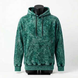 Sweat à capuche pour homme de qualité supérieure, 100% coton, effet délavé, respirant, épais, effet soleil éclairé - Product Image 1