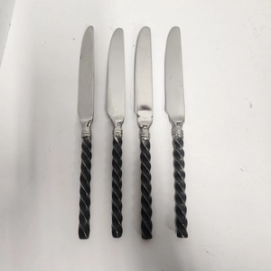 มีดอาหารดีไซน์คลาสสิกโลหะพร้อมด้ามจับประดับลูกปัด ขายส่งแบบขัดเงาเหมือนกระจก สำหรับโรงแรม ผู้จัดจำหน่ายอุปกรณ์บนโต๊ะอาหาร ขายส่งจำนวนมาก ส่งออก - Product Image 2