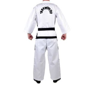 Uniformes de Taekwondo Blancos y Negros para Práctica y Entrenamiento de Artes Marciales, con Franjas Laterales Dinámicas, Transpirables, para Adultos y Jóvenes - Product Image 2
