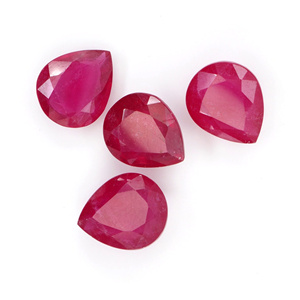 Rubis naturels de Bangkok, formes poire calibrées 13x15mm, pierres précieuses de rubis naturelles facettées en vrac pour la fabrication de bijoux, prêtes à l'emploi - Product Image 3