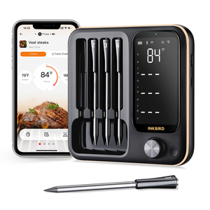 잉크버드 베스트셀러 INT-14-BW 4 프로브 IP67 방수 앱 제어 육류 온도계 - Product Image 1