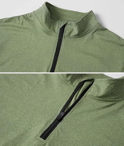 Sudadera Deportiva con Cierre de Cremallera para Hombre |   Camiseta Deportiva Ligera de Secado Rápido con Manga Larga y Cierre Frontal |   Ecológico y Personalizado - Product Image 4