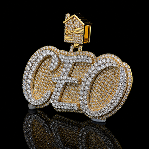 DiaDream Gems & Jewel Joyería Personalizada Hip Hop Iced Out Nuevo Diseño Nombre CEO Letra Plata 925 D Color VVS Moissanita Diamante - Product Image 2