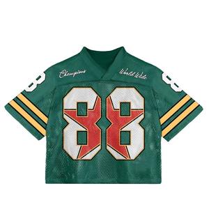 Camisetas de fútbol de malla personalizadas de alta calidad, fabricante de camisetas de malla extragrandes de Francia, camisetas de béisbol y fútbol, camisetas cortas tipo boxy. - Product Image 6