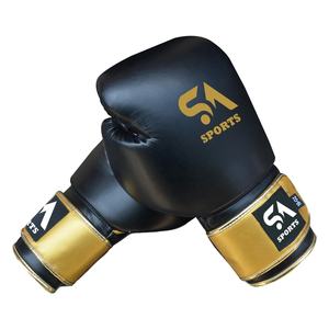 Guantes de boxeo profesionales con logotipo personalizado, de cuero genuino, con cordones, para sparring, competición y entrenamiento en el gimnasio. - Product Image 2
