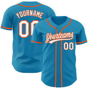 Maillot de baseball personnalisé blanc et turquoise à manches courtes unisexe en polyester respirant pour l'été, avec impression du nom et du numéro de l'équipe - Product Image 3
