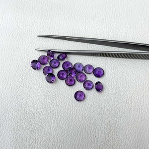 Proveedor de piedras preciosas calibradas sueltas redondas facetadas de amatista Africana Natural de 7mm, compre en línea ahora a precio de fábrica para joyería - Product Image 2