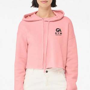 <b>GYM</b> ACTIVE Eco-Friendly Quick Dry Breathable Casual Style High Quality Canvas Material Women's Crop Top Hoodie <b>Sweatshirt</b> Washed - Product Image 1