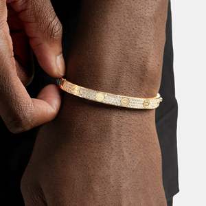 Pulsera de tenis de moissanita chapada en oro de 18 quilates de lujo, corte brillante redondo, diseño de tornillo, engaste de canal, unisex, para uso diario - Product Image 4