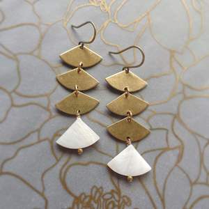 Bijoux de mode écologiques faits à la main en cuivre et laiton, modèle 145 F, très vendus, pour les fêtes, accessoire en cristal durable - Product Image 2