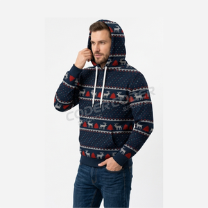 2026 Christmas Sale Autumn Men's Fleece Hoodies Designer Clothes High Quality Wholesale Solid Embroidered Pullover Heavyweight - Product Image 2