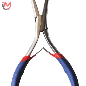 High Quality Durable Stainless Steel Blue Hair Extension Pliers Non-slip <b>Silicone</b> Handle Micro Links Rings <b>Beads</b> - Product Image 5