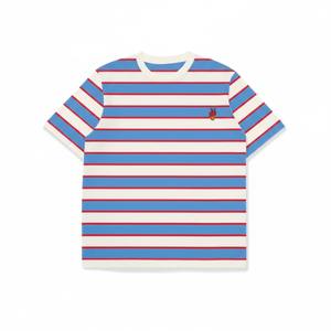 Camiseta Casual de Manga Corta para Hombre, 100% Algodón, a Rayas, Corte Holgado, Cuello Redondo, Diseño con Estampado a Mano, Transpirable - Product Image 2