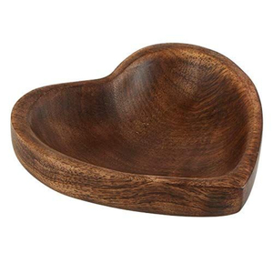 Bol de service artisanal en bois d'acacia en forme de fleur, centre de table naturel pour salades et fruits, vaisselle écologique pour la décoration de table - Product Image 3
