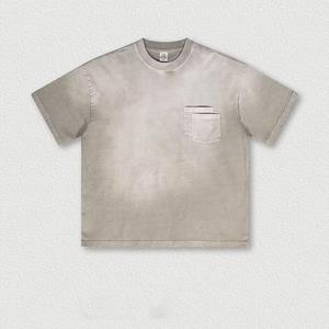Camiseta Blanca para Hombre, Personalizable con Logotipo, Estilo Vintage, Lavado Ácido, Talla Grande, Algodón de Alta Calidad - Product Image 5