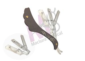 Maquinilla de afeitar recta desechable de acero inoxidable para peluquería con una sola hoja marca Maclura - Product Image 3