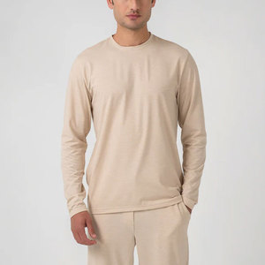 Camiseta de Manga Larga para Hombre, Estilo Urbano, 100% Algodón, Lavado Ácido, Ajustada, de Secado Rápido, Anti-Pilling, con Logotipo Frontal, OEM, Venta al Por Mayor, de la Mejor Calidad - Product Image 4