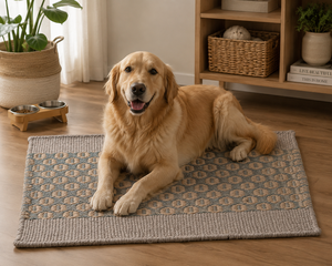 Handwoven Pet Yarn Rug Recycled PET Area Rug Indoor Outdoor Washable Geometric Floor <b>Mat</b> Home Decor Carpet - Product Image 3
