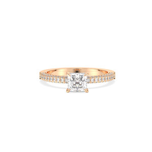 REYES Factory Direct Sale Princess Cut 1.36Ct HPHT CVD Lab Grown Diamond Rings For Women 14K Solid Gold Wedding Gift Jewelry - Product Image 2
