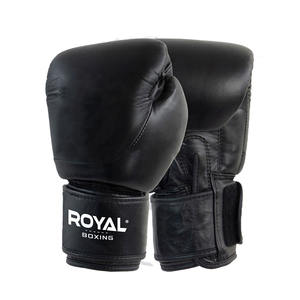 Venta al por mayor de alta calidad negro 12oz guantes de boxeo adulto profesional con cordones de cuero ganador logotipo personalizado guantes de boxeo - Product Image 1
