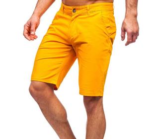 Shorts chino pour homme, taille haute, 100% coton, style smart casual, avec poches, couleur unie, légers, respirants, logo personnalisé - Product Image 5