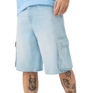 Shorts en jean droits pour hommes, qualité supérieure, respirants, séchage rapide, décontractés pour l'été, personnalisables OEM, 100 % coton, best-seller - Product Image 1
