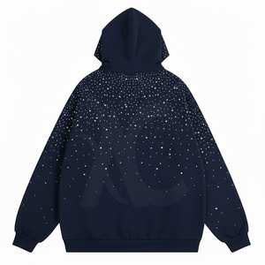 Sudadera con Capucha de Algodón con Pedrería, Estilo Casual Urbano, Diseñada para un Uso Diario Cómodo y con un Estilo Moderno - Product Image 3