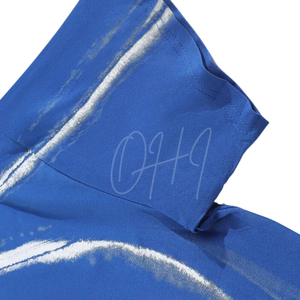 Camiseta Raglán Azul Lavado Personalizable, Estilo Urbano Moderno, Fabricante al por Mayor, OEM ODM, Ropa de Moda - Product Image 3